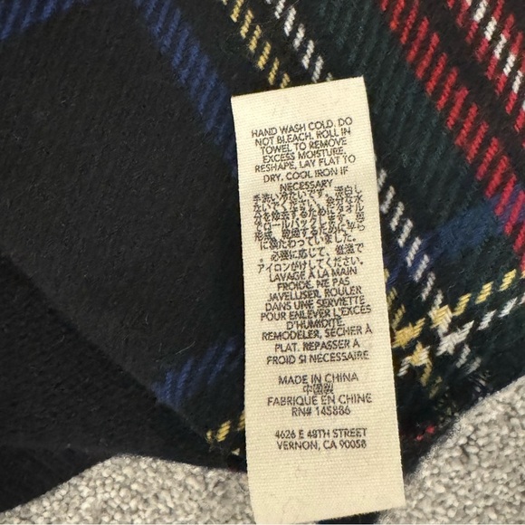 THE GREAT. Plaid Cardigan in Black and Red - Picture 11 of 11